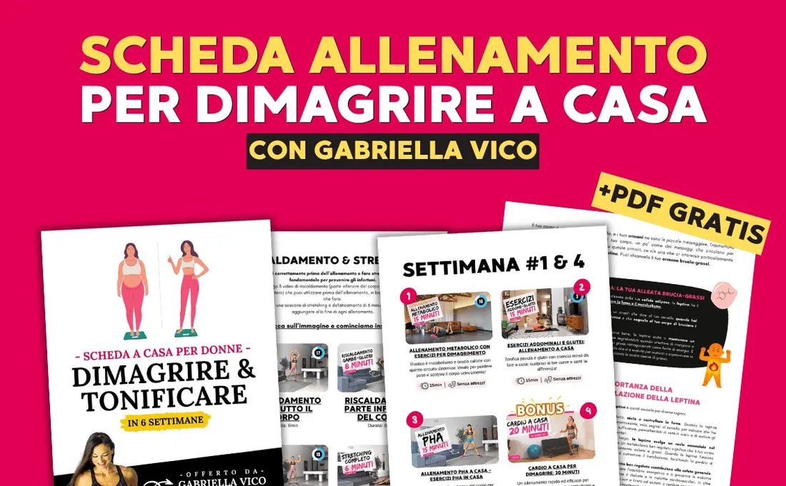scheda allenamento per dimagrire a casa per donne con PDF